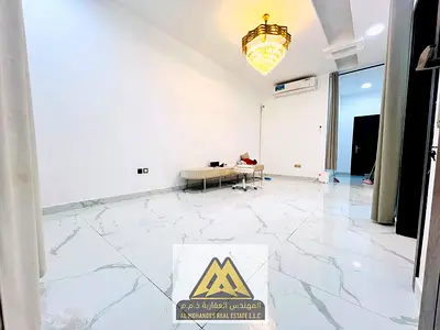 For Annual Rent: Luxury villa in Al Zahia, Ajman, with 5 master bedrooms, majlis, spacious hall, bu