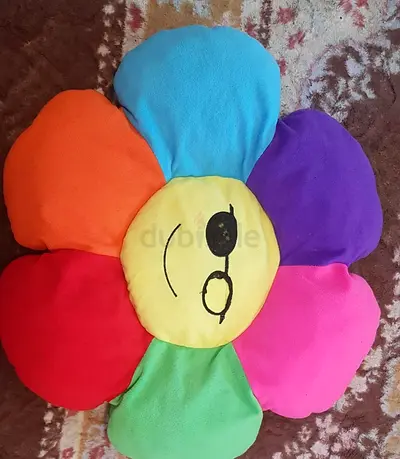 Colorful Flower Plush Cushion Toy - Soft Stuffed Flower