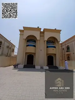 Spacious 5BR villa in Al Rawda 1, Ajman with 5 bathrooms, majlis, two halls, two kitchens, large yar