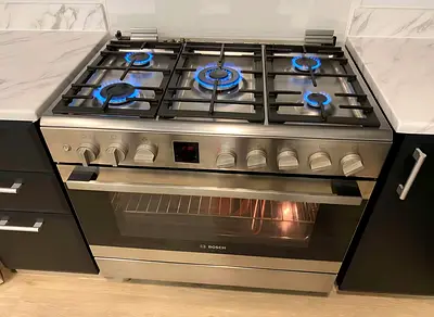 Bosch Gas Cooking Range 90x60cm Oven Fan Also