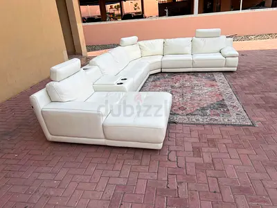 White Marina home Leather U Shape sofa