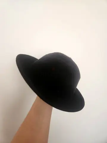 Original Berluti Paris Black Wool Felt Fedora / Bowler Hat – Size 60