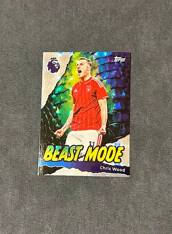 Topps Premier League 'Beast Mode' Chris Wood Trading Card - Single Card