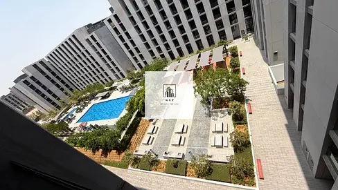 Spacious luxurious lush 1bhk apartment with kitchen appliances huge balcony direct pool view