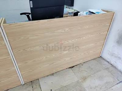 Light wood office partition / desk divider - used