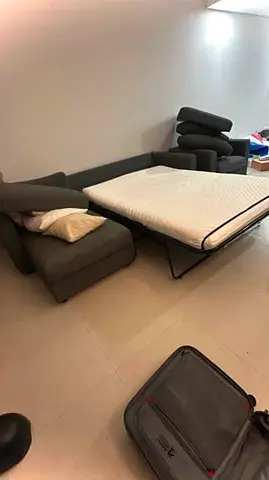 Perfect condition IKEA vimle l'shape sofa bed with storage dark grey Color