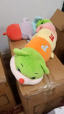 Long Multi-colour Plush Caterpillar Toy - Soft Stuffed Animal