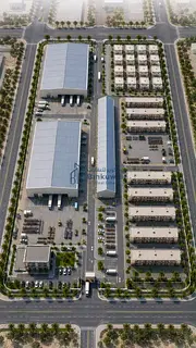 A square plot of land bordered by four streets, situated as the second plot from Al Dhaid Road—an 