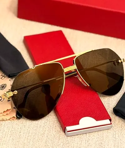 Cartier Première de Cartier Half-Rim Pilot  man’s Sunglasses