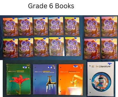 English & Math books Grade 6 - American Curriculum