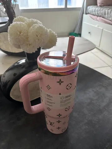 Pink Stanley  Insulated Tumbler with Handle and Straw