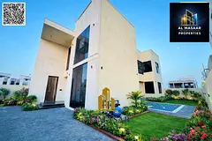 An excellent villa in the Al Zahia area, spanning 5,500 sq. ft., featuring a private pool and super-