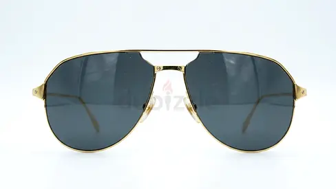 Cartier Gold-frame Sunglasses with Dark Lenses - Good Condition