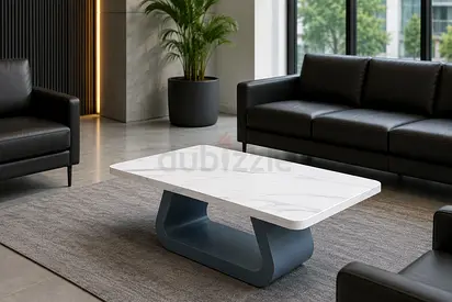 Modern Office Coffee Table with Lower Shelf