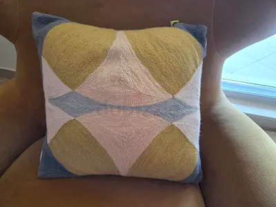 Cushion Cover – West Elm, geometric embroidered