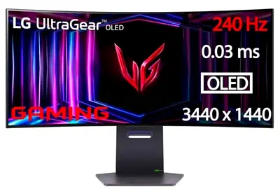 LG OLED 34 inch 240Hz Curve Gaming Monitor Like New