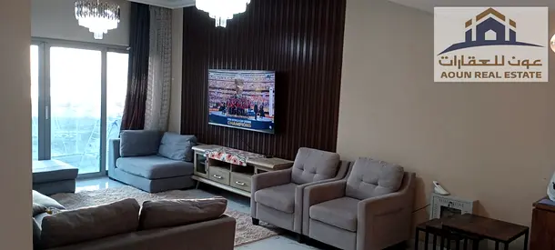 🔥 شقة عائلية فاخرة مفروشة بالكامل بالكامل مع إطلالة بحرية ساحرة في أبراج الصحارى الشهيرة بالنهدة! تمتع بأسلوب حياة راقي ومكتمل والجاهزية التامة للسك