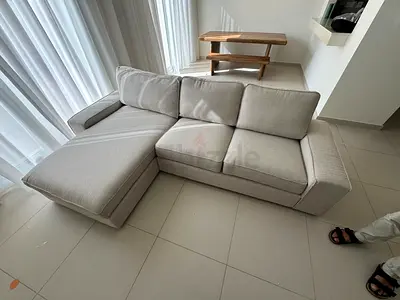 IKEA Kivik L Shape Sofa Beige Excellent Condition