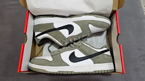 Brand New Nike Dunk Khaki/Black/White - EU 47, UK 11.5, US 12.5