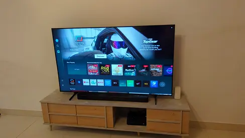 Samsung 65" Smart LED TV with Sony 120w sound bar + TV Stand - Good Condition. Rarely Used.