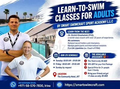 Learn-to-swim swimming classes for Adults