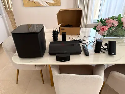 Home theater receiver with speakers and bose - used, good condition