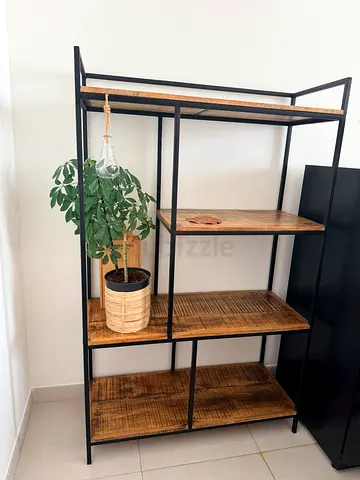 Mango wood shelving unit - 4 tiers