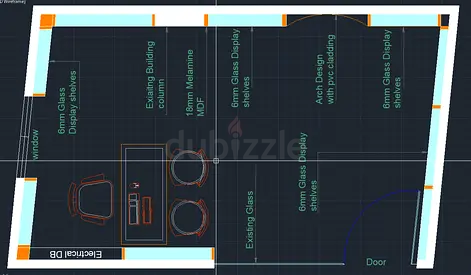 2D Drawings 3D Design interior design for office design shop design villa design