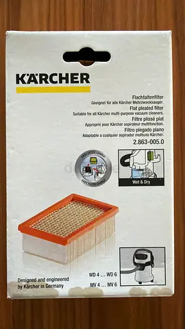 Kärcher Vacuum Filter Cartridge - Genuine Replacement (New In Box)