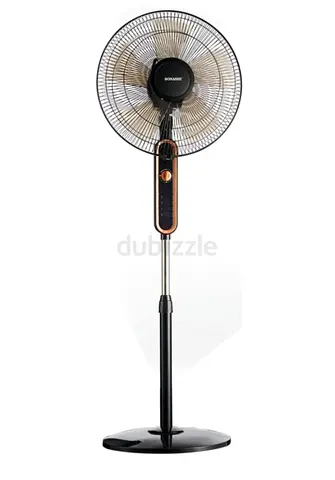 Standing Pedestal Fan - Adjustable Height, Black