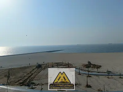2BR Apartment for Rent in Ajman Corniche – Direct Sea View, Central AC (AED 34K in 4 Cheques)