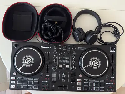 Numark Mixtrack Pro II DJ Controller with Two Headphones and Case - Good Condition
