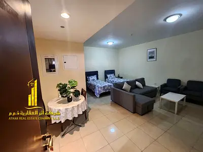 استوديو فاخر ثاني ساكن بمطبخ منفصل مع اطلاله مفتوحه مفروش بالكامل✨كورنيش عجمان. للإيجار الشهري.الإيجار يشمل الفواتير والإنترنت وموقف