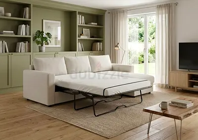 Comfortable Modern L-Shaped Sofa Bed with Pull Out Mattress vimle