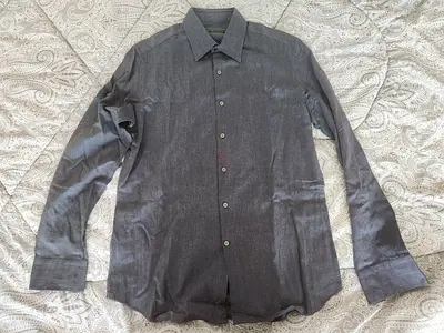 Original Berluti Paris Men's Dress Shirt – Size 41 / L (Grey / 100% Cotton)