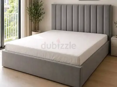 Modern Dezine fabric wooden Queen size 160x200 Bed with Madical Matress Available