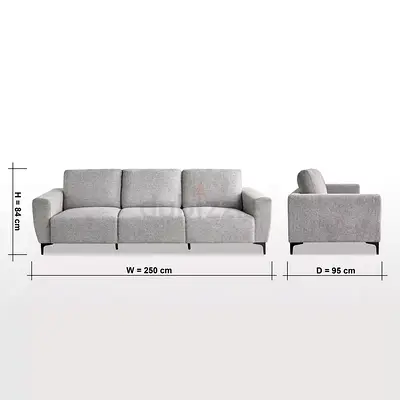 3-Seater Fabric Sofa