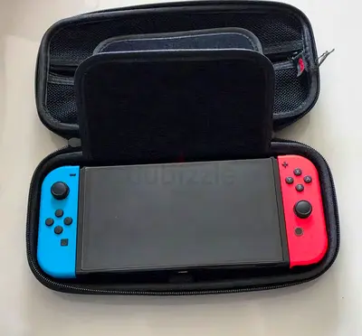Nintendo Switch oled with protective travel case