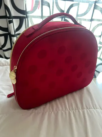Estée Lauder 2025 Holiday Collection Red Polka Dot Cosmetic Train Case
