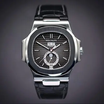 Patek Philippe Nautilus 5726A-001 With leather strap 1:1 Clone With Box and Card