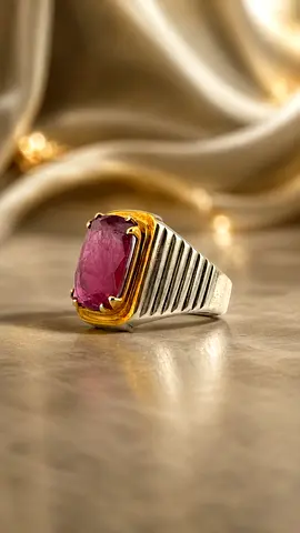 خاتم بحجر تورمالين افغاني طبيعي فخم - A luxurious ring featuring a natural Afghan tourmaline gemston