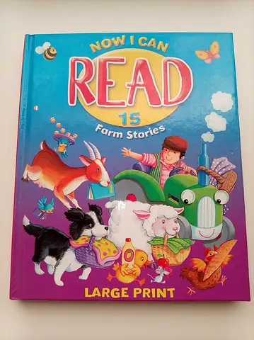 Now I Can Read: 15 Farm Stories — Large Print (Children's Picture Book)