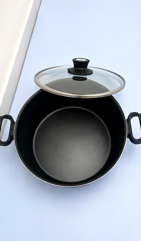 Tefal Non-Stick Deep Cooking Pan with Glass Lid – Made in France (NEW) Premium