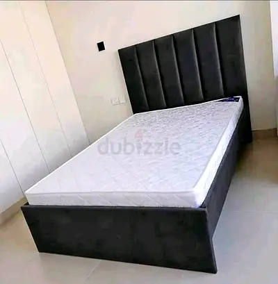 Brand new 120x190  Gary colour bed with mattress