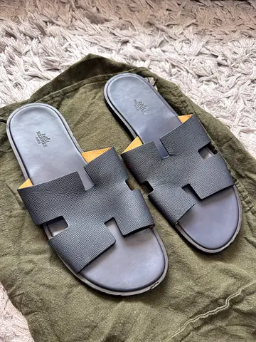 Hermes Leather Slide Sandals — Size 46.5 Gently Used