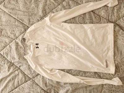 Original Under Armour HeatGear Compression Long-Sleeve Shirt – White (Size M)