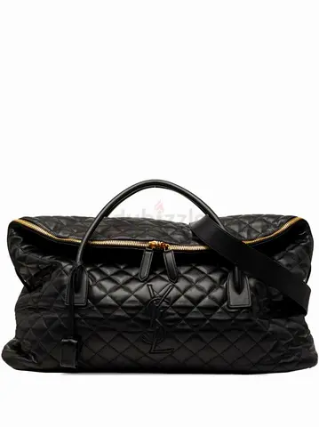 Saint Laurent ES Giant travel bag in black quilted calf leather