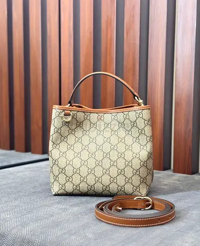 Gucci GG Emblem small Bucket bag