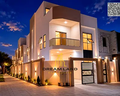 Own a corner villa with 4 master bedrooms, two floors and a roof, with a down payment of less than 10%, including registration and ownership fees.