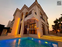 Villa for sale opposite a garden, including registration fees, electricity, water and air conditioni